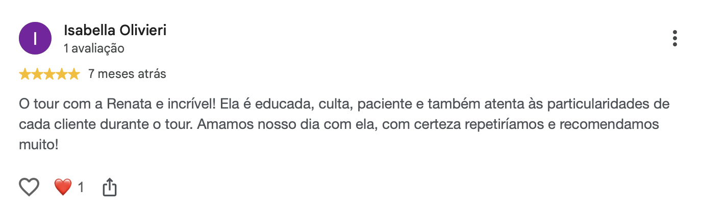Avaliação no Google 5