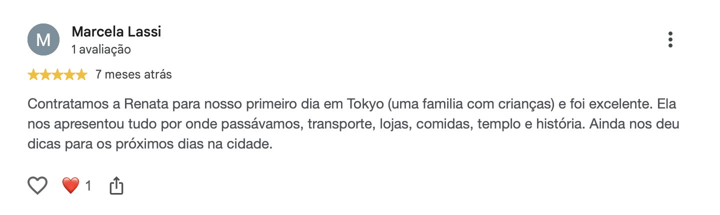 Avaliação no Google 7
