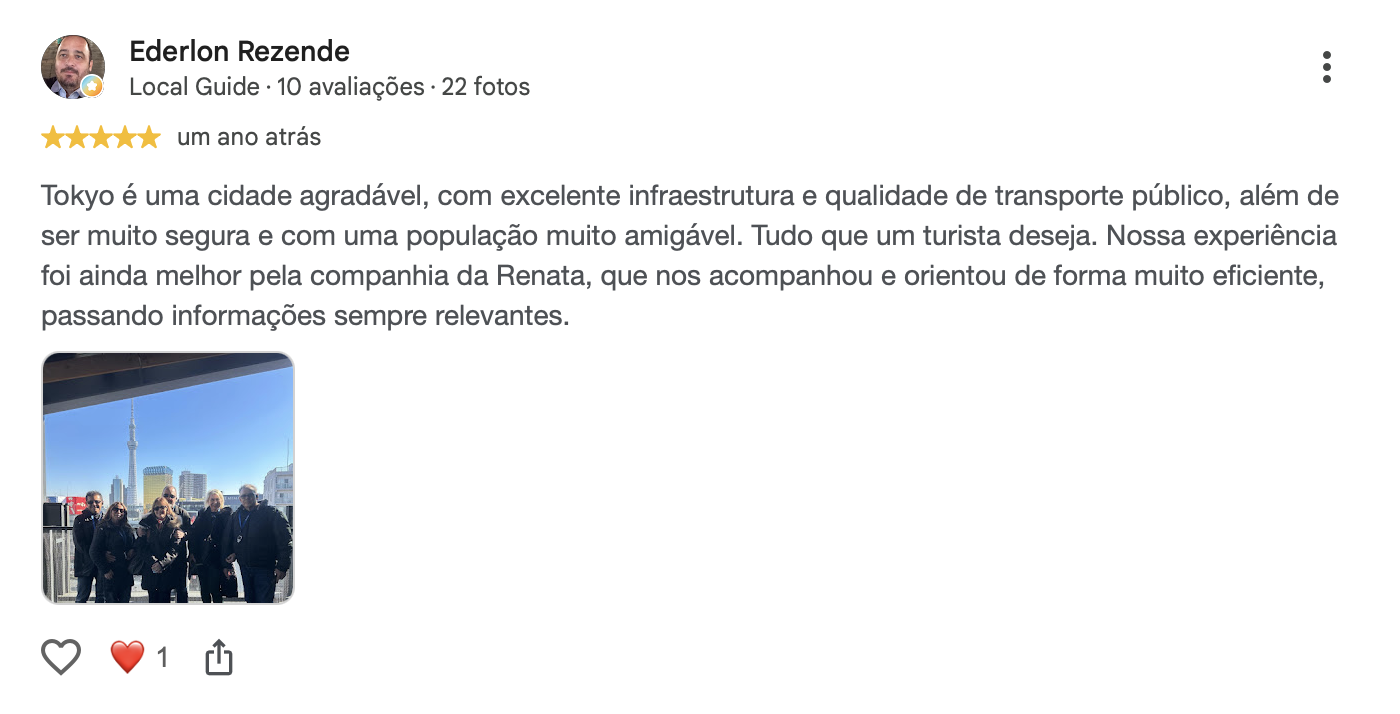 Avaliação no Google 6